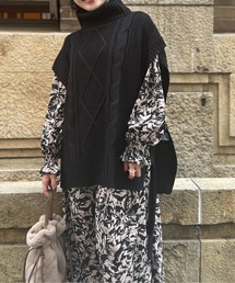 Chez toi | タートルニットベスト(ベスト)