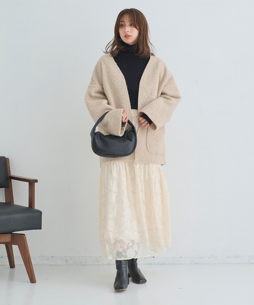 Shelly island（シェリーアイランド）の「【小さめなサイズ感でも収納力は抜群】ワンハンドルバッグ（ハンドバッグ・レディース・ブラック・FREE）」の8枚目の写真