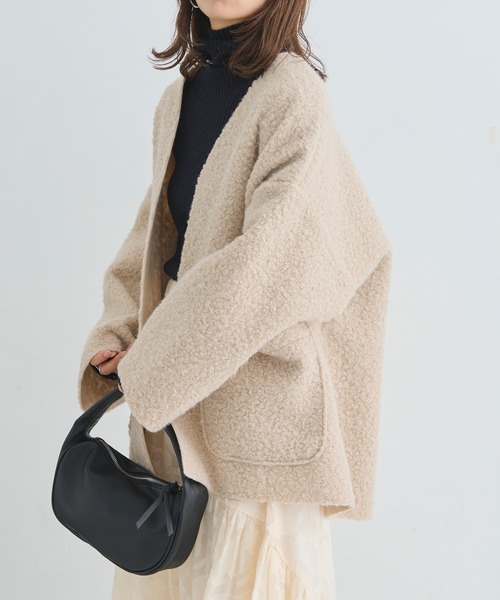 Shelly island（シェリーアイランド）の「【小さめなサイズ感でも収納力は抜群】ワンハンドルバッグ（ハンドバッグ・レディース・ブラック・FREE）」の4枚目の写真