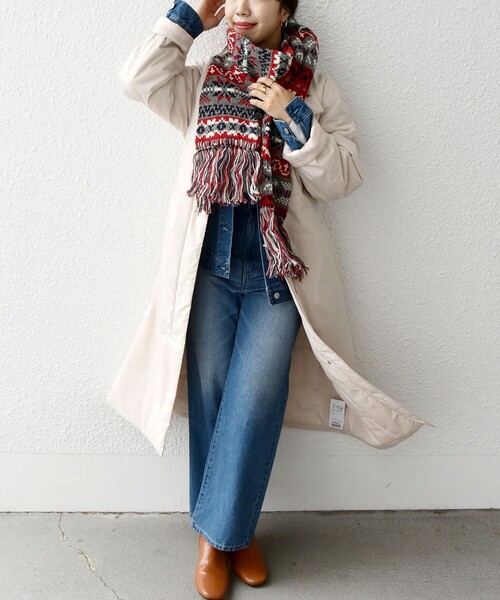 HIGHLAND 2000（ハイランドトゥーサウザンド）の「HIGHLAND 2000: スノーフレーク ニット マフラー（マフラー・レディース・ライトホワイト/レッド・ONE SIZE）」の12枚目の写真