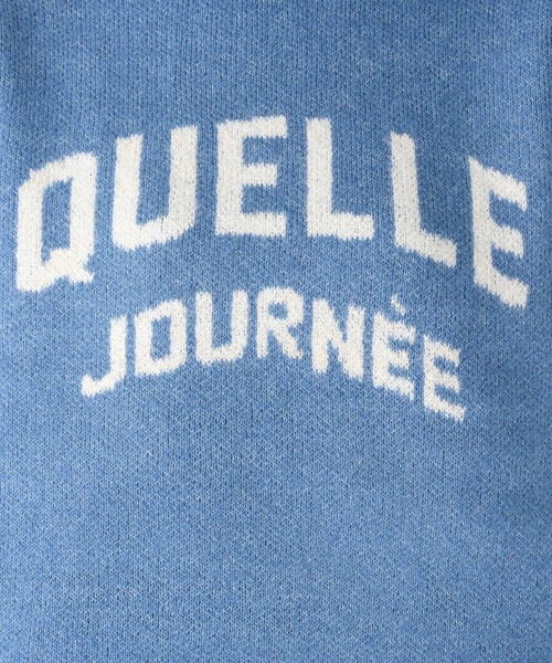 niko and...（ニコアンド）の「洗えるクルーロゴニットプルオーバー（ニット/セーター・レディース・チャコール/ライトグレー/グリーン/ブルー・FREE）」の8枚目の写真