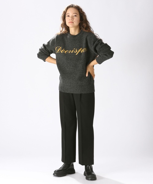 niko and...（ニコアンド）の「洗えるクルーロゴニットプルオーバー（ニット/セーター・レディース・チャコール/ライトグレー/グリーン/ブルー・FREE）」の20枚目の写真