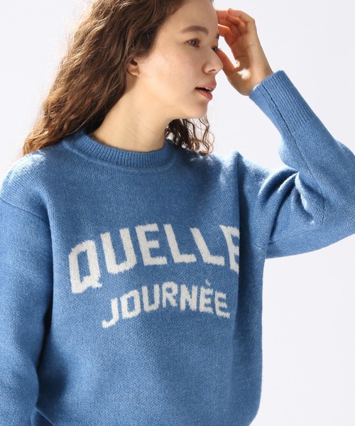 niko and...（ニコアンド）の「洗えるクルーロゴニットプルオーバー（ニット/セーター・レディース・チャコール/ライトグレー/グリーン/ブルー・FREE）」の21枚目の写真