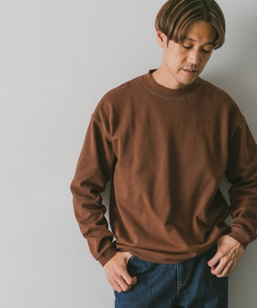 URBAN RESEARCH DOORS（アーバンリサーチドアーズ）の「配色ステッチプルオーバー（スウェット・メンズ・チャコールグレー/ブラウン/グリーン/ホワイト・MEDIUM/LARGE）」の15枚目の写真