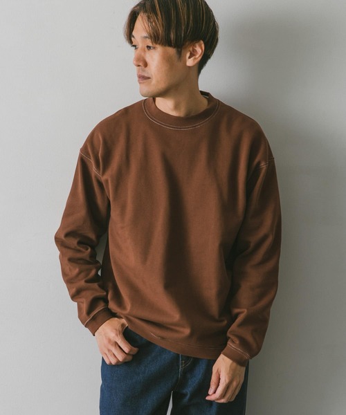 URBAN RESEARCH DOORS（アーバンリサーチドアーズ）の「配色ステッチプルオーバー（スウェット・メンズ・チャコールグレー/ブラウン/グリーン/ホワイト・MEDIUM/LARGE）」の17枚目の写真