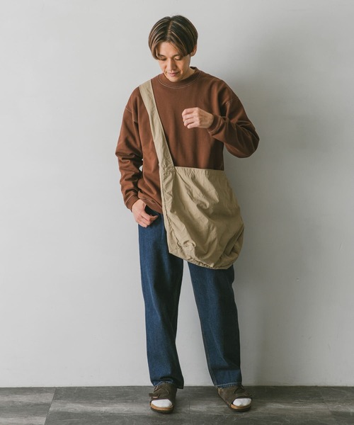 URBAN RESEARCH DOORS（アーバンリサーチドアーズ）の「配色ステッチプルオーバー（スウェット・メンズ・チャコールグレー/ブラウン/グリーン/ホワイト・MEDIUM/LARGE）」の18枚目の写真