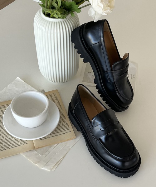 by muni:r（バイ ムニール）の「クラシック厚底ローファー（ローファー・レディース・ブラック・23.0cm/23.5cm/24.0cm/24.5cm/25.0cm）」の17枚目の写真