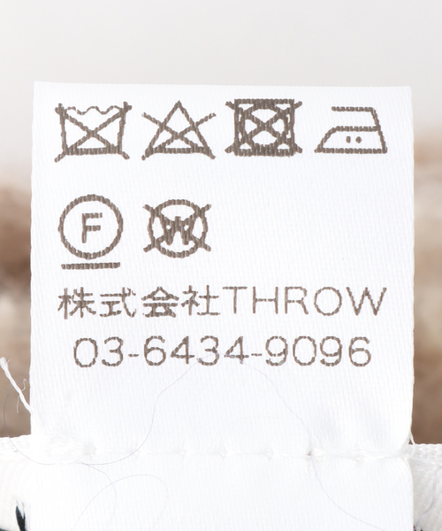 THROW（スロー）の「【THROW / スロー】Mohair Shaggy Big Check（マフラー・メンズ・ホワイト/ブラウン・FREE）」の6枚目の写真