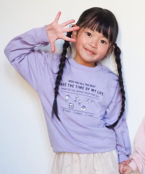 SHOO・LA・RUE（シューラルー）の「◆【110-140cm】CVC裏毛GIRLSアソートトレーナー（スウェット・キッズ・レモンイエロー/ベビーピンク/ライトパープル/アイボリー・14/13/12/11）」の11枚目の写真