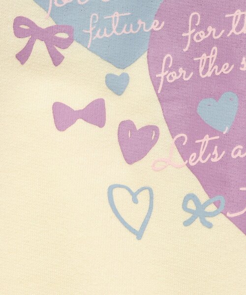 SHOO・LA・RUE（シューラルー）の「◆【110-140cm】CVC裏毛GIRLSアソートトレーナー（スウェット・キッズ・レモンイエロー/ベビーピンク/ライトパープル/アイボリー・14/13/12/11）」の5枚目の写真