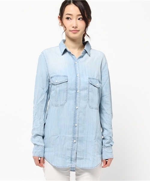 ROSE BUD（ローズバッド）の「(RAILS)RW25798 MARLOW DENIM SHIRT（シャツ/ブラウス・レディース・ブルー系その他・SMALL/X-SMALL）」の8枚目の写真