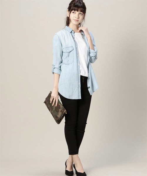 ROSE BUD（ローズバッド）の「(RAILS)RW25798 MARLOW DENIM SHIRT（シャツ/ブラウス・レディース・ブルー系その他・SMALL/X-SMALL）」の9枚目の写真
