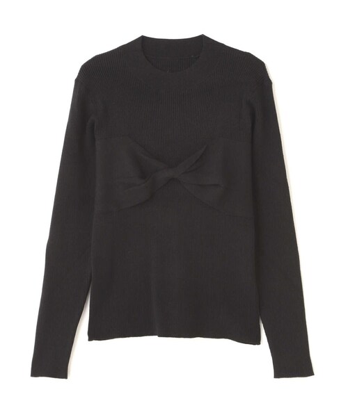 N.(N. Natural Beauty Basic)(エヌエヌナチュラルビューティーベーシック)の「◆ツイストデザインリブニット(ニット/セーター・レディース・オフホワイト/ブラック/グリーン・MEDIUM)」の20枚目の写真