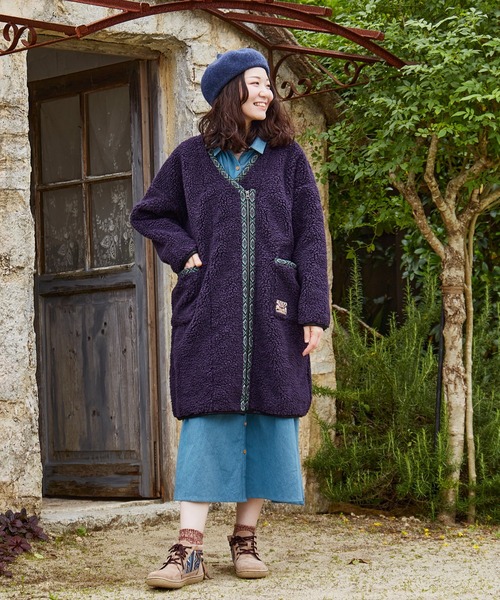 チャイハネ（チャイハネ）の「【チャイハネ】Amina×grn ボナトアロングジャケット（その他アウター・レディース・パープル系その他/ベージュ・FREE）」の21枚目の写真