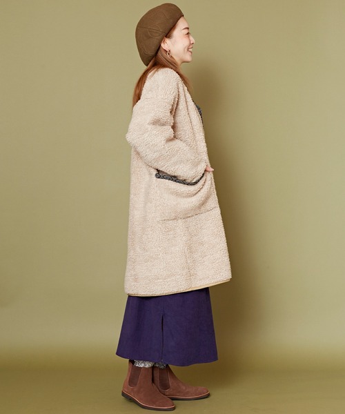 チャイハネ（チャイハネ）の「【チャイハネ】Amina×grn ボナトアロングジャケット（その他アウター・レディース・パープル系その他/ベージュ・FREE）」の6枚目の写真