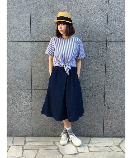 CAROLINA GLASER(カロリナ グレイサー)の「CAROLINA GLASER / デニムガウチョパンツ(その他パンツ・レディース・インディゴブルー・ONE SIZE)」の5枚目の写真