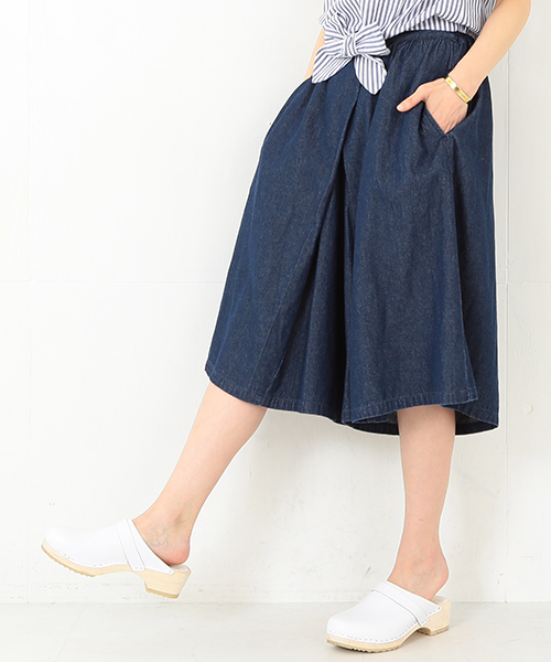 CAROLINA GLASER(カロリナ グレイサー)の「CAROLINA GLASER / デニムガウチョパンツ(その他パンツ・レディース・インディゴブルー・ONE SIZE)」の13枚目の写真