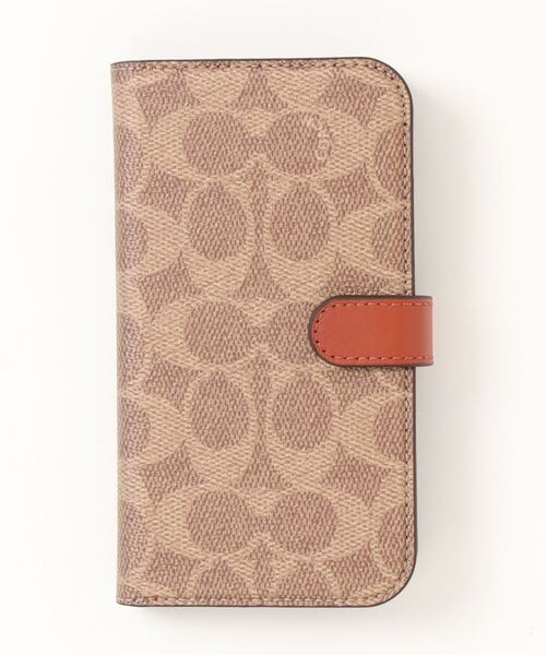 COACH(コーチ)の「IPHONE 14 フォリオ・シグネチャー キャンバス(スマホケース/カバー・レディース・ベージュ系その他・ONE)」の2枚目の写真
