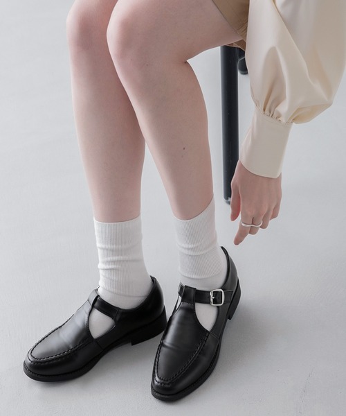 BONLECILL（ボンルシール）の「T字ストラップローファー（ローファー・レディース・ホワイト/ブラウン/ブラック・L/M/S）」の18枚目の写真