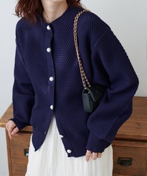 DISCOAT | カノコ編みパール釦カーディガン(カーディガン/ボレロ)