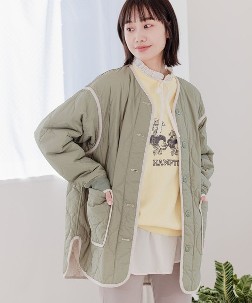 niko and...(ニコアンド)の「ヴィンテージライクアソートロゴプルオーバー(Tシャツ/カットソー・レディース・イエロー/ネイビー/ライトグレー/サックスブルー・MEDIUM/LARGE)」の7枚目の写真