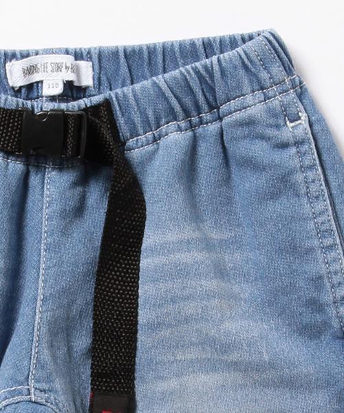 B:MING by BEAMS（ビーミングバイビームス）の「ビーミング by ビームス / 二重織デニムショーツ（その他パンツ・キッズ・サックスブルー・130/110/140/120/100/150/80/90）」の3枚目の写真