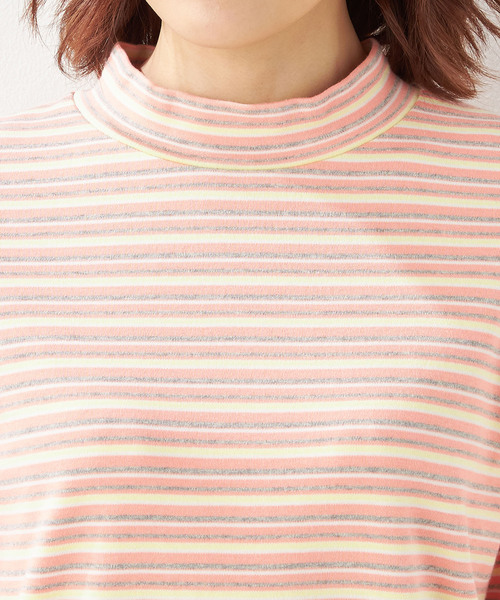 DECOY SINCE 1981(デコイシンスイチキュウハチイチ)の「【オーガニックコットン】スムースボーダーTシャツ(Tシャツ/カットソー・レディース・サックスブルー/イエロー/ピンク・M/L/LL)」の12枚目の写真