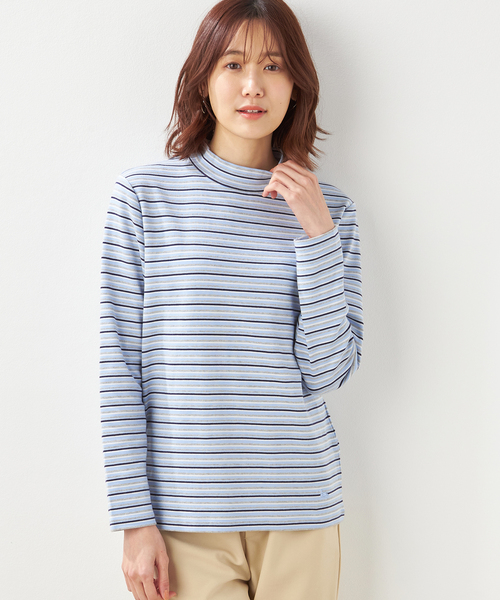 DECOY SINCE 1981(デコイシンスイチキュウハチイチ)の「【オーガニックコットン】スムースボーダーTシャツ(Tシャツ/カットソー・レディース・サックスブルー/イエロー/ピンク・M/L/LL)」の7枚目の写真