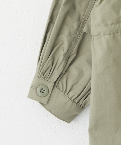 CIAOPANIC TYPY（チャオパニックティピー）の「【KIDS】【OSORO】2WAYﾎﾞﾘｭｰﾑｽﾘｰﾌﾞﾊｰﾌｺｰﾄ（ステンカラーコート・キッズ・ブラック/カーキ/オフホワイト・S/XXL/L/XL/M）」の15枚目の写真