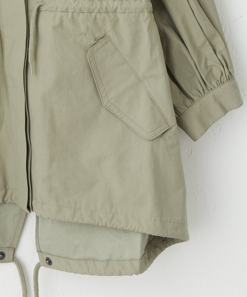 CIAOPANIC TYPY（チャオパニックティピー）の「【KIDS】【OSORO】2WAYﾎﾞﾘｭｰﾑｽﾘｰﾌﾞﾊｰﾌｺｰﾄ（ステンカラーコート・キッズ・ブラック/カーキ/オフホワイト・S/XXL/L/XL/M）」の14枚目の写真