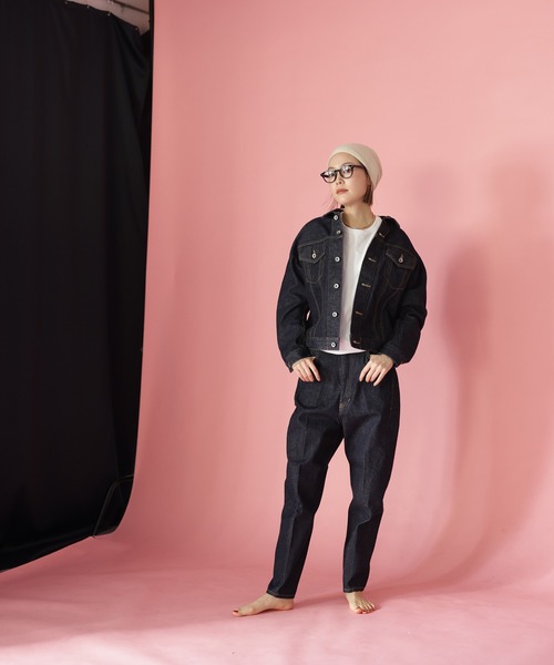 HERENCIA（ヘレンチア）の「【BIT BLUE】3Dトラッカージャケット <JAPAN MADE>（デニムジャケット・レディース・ブラック・2/0）」の9枚目の写真