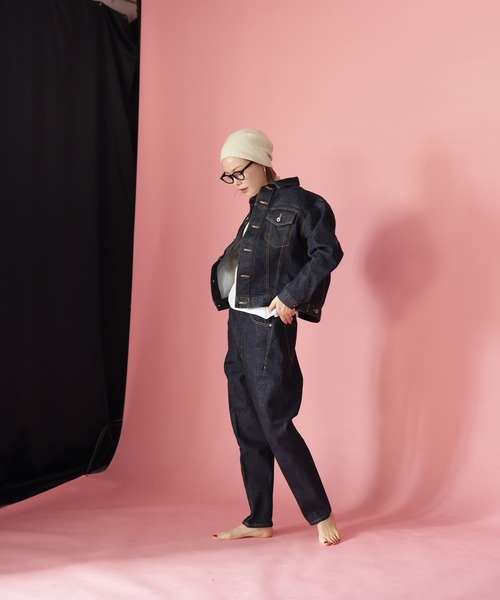 HERENCIA（ヘレンチア）の「【BIT BLUE】3Dトラッカージャケット <JAPAN MADE>（デニムジャケット・レディース・ブラック・2/0）」の10枚目の写真