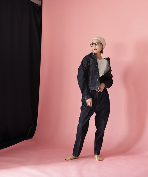 HERENCIA（ヘレンチア）の「【BIT BLUE】3Dトラッカージャケット <JAPAN MADE>（デニムジャケット・レディース・ブラック・2/0）」の14枚目の写真