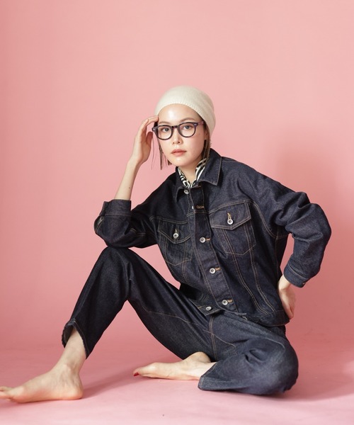 HERENCIA（ヘレンチア）の「【BIT BLUE】3Dトラッカージャケット <JAPAN MADE>（デニムジャケット・レディース・ブラック・2/0）」の4枚目の写真