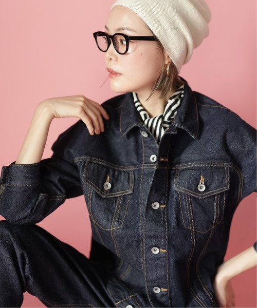 HERENCIA（ヘレンチア）の「【BIT BLUE】3Dトラッカージャケット <JAPAN MADE>（デニムジャケット・レディース・ブラック・2/0）」の3枚目の写真