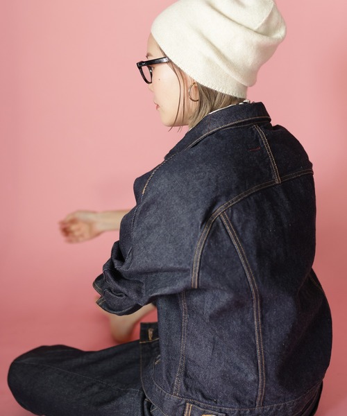 HERENCIA（ヘレンチア）の「【BIT BLUE】3Dトラッカージャケット <JAPAN MADE>（デニムジャケット・レディース・ブラック・2/0）」の5枚目の写真