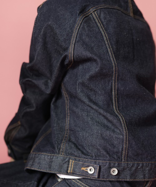 HERENCIA（ヘレンチア）の「【BIT BLUE】3Dトラッカージャケット <JAPAN MADE>（デニムジャケット・レディース・ブラック・2/0）」の8枚目の写真