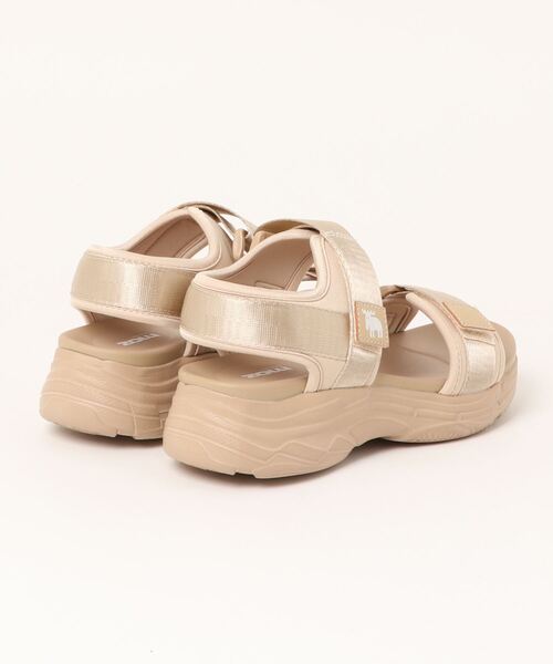 moz（モズ）の「moz(モズ) ロゴ入り厚底クッションスポーツサンダル（サンダル・レディース・ブラック/カーキ/ベージュ・M/S/L/LL）」の5枚目の写真