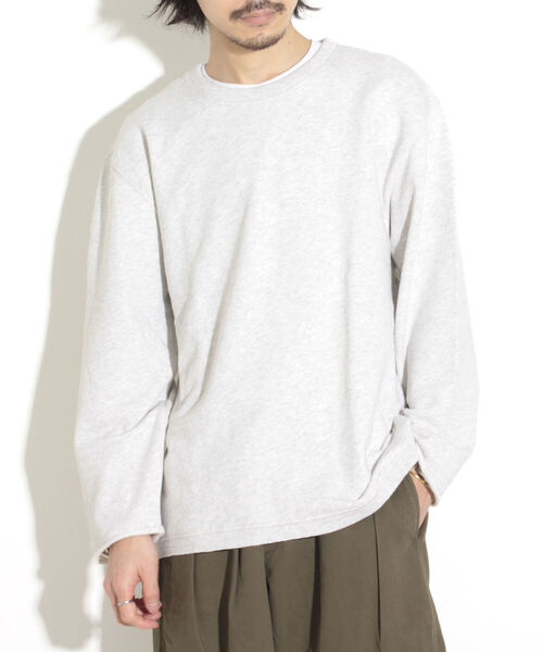 GLOSTER(グロスター)の「【GLOSTER/グロスター】カットオフ リメイククルーネックスウェット(スウェット・メンズ・ネイビー/グレー/アイボリー・M/L)」の2枚目の写真