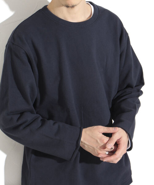 GLOSTER(グロスター)の「【GLOSTER/グロスター】カットオフ リメイククルーネックスウェット(スウェット・メンズ・ネイビー/グレー/アイボリー・M/L)」の11枚目の写真