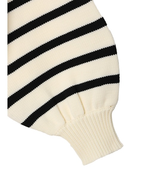 DURAS（デュラス）の「袖ボリュームニットカーディガン（カーディガン/ボレロ・レディース・ホワイト/ブラック・FREE）」の13枚目の写真