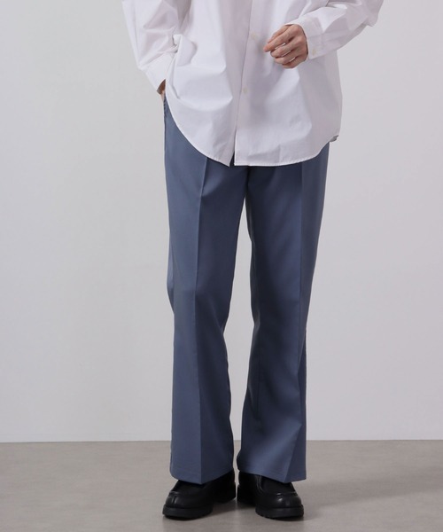 FUNALIVE（ファンアライブ）の「センタープレス ストレッチ カラーフレアパンツ（スラックス・メンズ・グリーン/モカ/ベージュ/ホワイト/サックスブルー/ブラック・XL/L/M）」の6枚目の写真