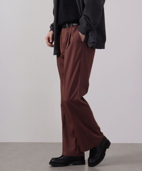 FUNALIVE（ファンアライブ）の「センタープレス ストレッチ カラーフレアパンツ（スラックス・メンズ・グリーン/モカ/ベージュ/ホワイト/サックスブルー/ブラック・XL/L/M）」の4枚目の写真