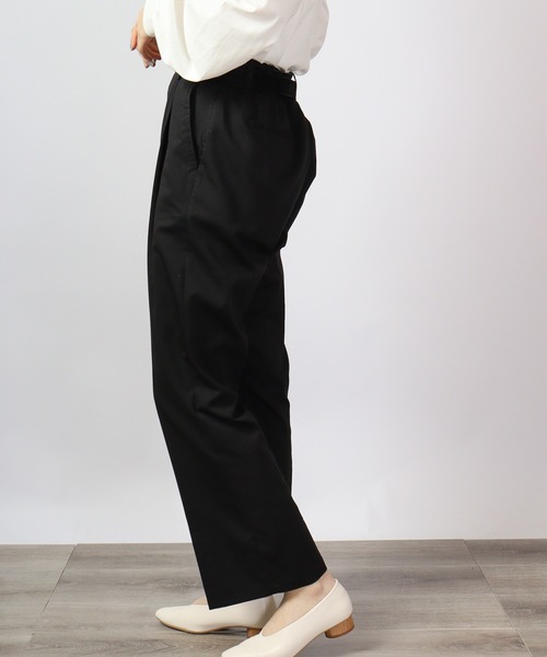 FUNALIVE（ファンアライブ）の「センタープレス ストレッチ カラーフレアパンツ（スラックス・メンズ・グリーン/モカ/ベージュ/ホワイト/サックスブルー/ブラック・XL/L/M）」の12枚目の写真