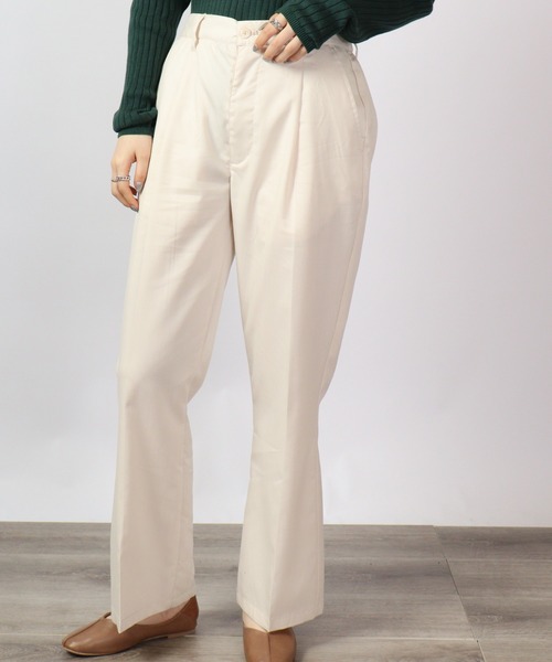 FUNALIVE（ファンアライブ）の「センタープレス ストレッチ カラーフレアパンツ（スラックス・メンズ・グリーン/モカ/ベージュ/ホワイト/サックスブルー/ブラック・XL/L/M）」の7枚目の写真