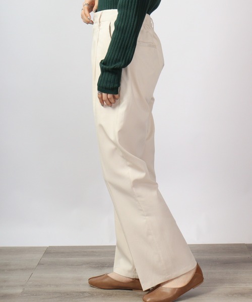 FUNALIVE（ファンアライブ）の「センタープレス ストレッチ カラーフレアパンツ（スラックス・メンズ・グリーン/モカ/ベージュ/ホワイト/サックスブルー/ブラック・XL/L/M）」の8枚目の写真