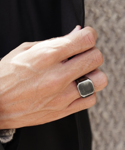 jiggys shop（ジギーズショップ）の「シグネットリング ステンレス 印台（リング・メンズ・シルバー/シルバー系その他・17号/21号/19号）」の6枚目の写真