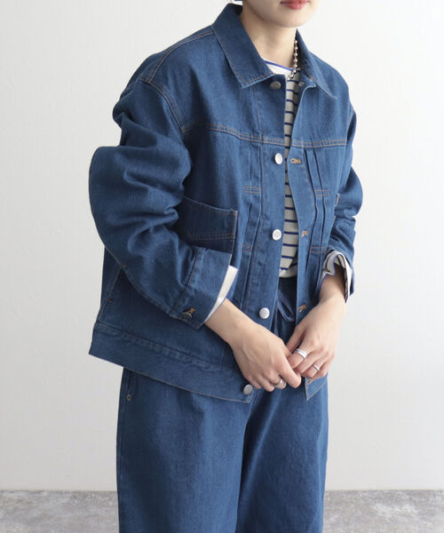 GEVACO(ゲバコ)の「【GEVACO/ゲバコ】10ozデニムジャケット(デニムジャケット・レディース・ブルー/ネイビー・38)」の3枚目の写真