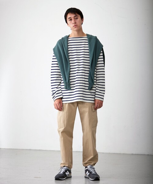 J.PRESS YORK STREET(ジェイプレスヨークストリート)の「【UNISEX】インディゴボーダーロングTシャツ(Tシャツ/カットソー・メンズ・グレー系1/ネイビー系1/サックスブルー系1・SMALL/MEDIUM/LARGE)」の10枚目の写真