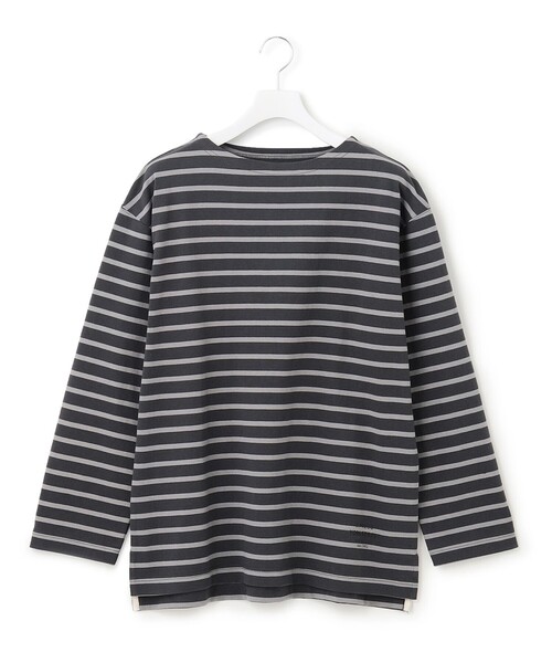 J.PRESS YORK STREET(ジェイプレスヨークストリート)の「【UNISEX】インディゴボーダーロングTシャツ(Tシャツ/カットソー・メンズ・グレー系1/ネイビー系1/サックスブルー系1・SMALL/MEDIUM/LARGE)」の18枚目の写真